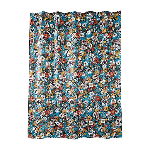 Штора для ванны Moroshka Los Muertos 1800х2000 мм полиэстер красная/синяя (T690-2) Штора для ванны Moroshka Los Muertos 1800х2000 мм полиэстер красная/синяя (T690-2)