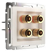 Розетка акустическая Werkel встраиваемая перламутровая рифленая (a040902) Розетка акустическая Werkel встраиваемая перламутровая рифленая (a040902)