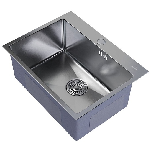 Мойка для кухни Mixline Pro 53х43х20 см врезная с сифоном сталь сатин (547233)