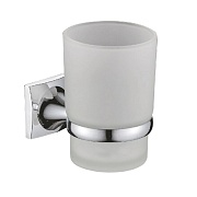 Стакан для ванной Haiba HB8506 с держателем стекло матовый/металл хром (551029) Стакан для ванной Haiba HB8506 с держателем стекло матовый/металл хром (551029)