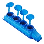 Розетка штепсельная Svet четверная с заземлением IP44 настенная синяя Розетка штепсельная Svet четверная с заземлением IP44 настенная синяя