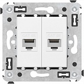 Розетка компьютерная DKC Avanti встраиваемая белая 2хRJ45 (7002280) Розетка компьютерная DKC Avanti встраиваемая белая 2хRJ45 (7002280)