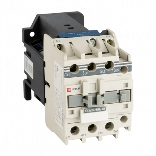 Контактор малогабаритный EKF КМЭп 24 В 32 А тип DC 1НЗ (ctr-s-32-24-1nc-p)