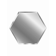 Плитка зеркальная шестигранная 250х210х4 мм Continent Соты серебряная с фацетом (4 шт.=0,21 кв.м)