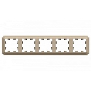 Рамка Systeme Electric AtlasDesign Antique пятиместная бежевая (ATN100205)