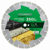 Диск алмазный по граниту Kronger Stone 350x25,4x3,8 мм сегментный мокрый/сухой рез (S200350)
