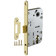 Замок врезной Fuaro PLASTP85C-50 SG для межкомнатной двери под цилиндр матовое золото