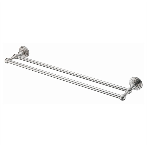Полотенцедержатель WasserKraft Ammer K-7000 650 мм двойной на шуруп металл никель (K-7040)
