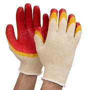 Перчатки х/б с двойным латексным обливом утепленные ЛЭВ белые 10 (L)