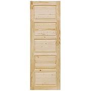 Дверь межкомнатная Горизонталь 600х2000 мм массив без покрытия глухая