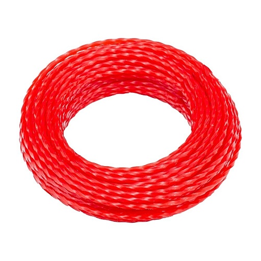 Леска для триммера МТХ витой квадрат 2,4 мм х 15 м красная (96867)