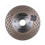 Диск алмазный по керамограниту Hilberg Master Ceramic 125x22,2x1,6 мм турбо мокрый рез (HM522)