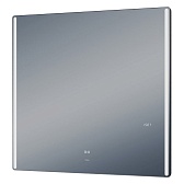 Зеркало VIGO Touch Luxe 1000х1000 мм с подсветкой с сенсорным включением с часами с антизапотеванием Зеркало VIGO Touch Luxe 1000х1000 мм с подсветкой с сенсорным включением с часами с антизапотеванием