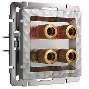 Розетка акустическая Werkel встраиваемая серебряная (a052067)