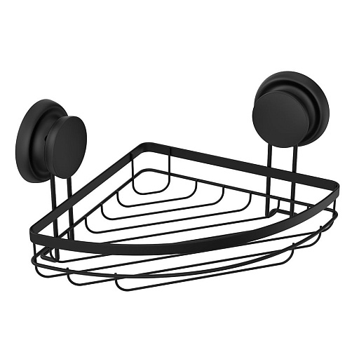 Полка для ванной Fora Grafit угловая 220х220х140 мм металл черная (FOR-GRA035/7076) Полка для ванной Fora Grafit угловая 220х220х140 мм металл черная (FOR-GRA035/7076)