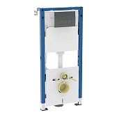 Инсталляция Geberit Delta для подвесного унитаза с кнопкой черной (458.128.DW.2) Инсталляция Geberit Delta для подвесного унитаза с кнопкой черной (458.128.DW.2)