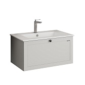 Комплект тумба с раковиной Comforty Моа 80 см подвесная серый шелк (00-00021212CF) Комплект тумба с раковиной Comforty Моа 80 см подвесная серый шелк (00-00021212CF)