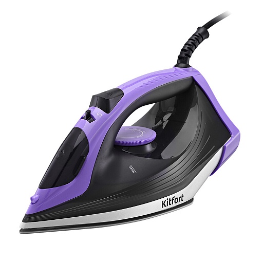 Утюг Kitfort КТ-2627 2200 Вт черный/фиолетовый