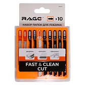 Пилки для лобзика Rage T144D универсальные L50 мм быстрый рез (10 шт.) (552201)