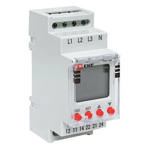 Реле контроля фаз EKF PROxima (rkf-2s) 275 В 8 А тип AC с дисплеем