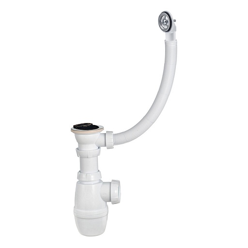 Сифон для раковины Wirquin Минор 1 1/2х40/50 мм с выпуском 40/50 мм с соединением 40/50 мм белый (30987191)