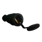 Розетка штепсельная Svet одинарная с заземлением IP44 черная Розетка штепсельная Svet одинарная с заземлением IP44 черная