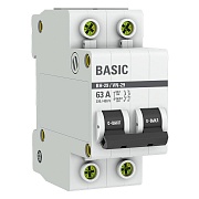 Выключатель нагрузки EKF Basic ВН-29 (SL29-2-63-bas) 2P 63А 400 В на DIN-рейку