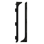 Заглушка торцевая 80 мм черная левая-правая для алюминиевого плинтуса (2 шт.)