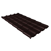 Металлочерепица 1,18х1,15 м 0,5 мм Классик коричневый RAL 8017 rooftop matte