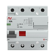 УЗО EKF Averes DV 63А 3P+N тип AC 300 мА 10 кА (rccb-4-63-300-ac-av) УЗО EKF Averes DV 63А 3P+N тип AC 300 мА 10 кА (rccb-4-63-300-ac-av)