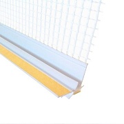 Профиль примыкания оконный пластиковый с сеткой 9 мм 2,4 м самоклеящийся