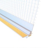 Профиль примыкания оконный пластиковый с сеткой 9 мм 2,4 м самоклеящийся Профиль примыкания оконный пластиковый с сеткой 9 мм 2,4 м самоклеящийся