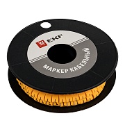 Маркеры кабельные (клипсы) EKF PROxima 4,5-8,6 мм буква L желтые (350 шт.) (plc-KM-6-L)