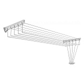 Сушилка для белья настенно-потолочная Ника 8 м 1800х430х125 мм белая Сушилка для белья настенно-потолочная Ника 8 м 1800х430х125 мм белая