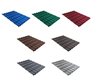 Металлочерепица PE толщина 0,5 мм цвета в ассортименте (под заказ)