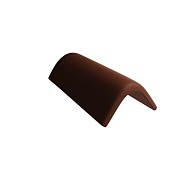 Черепица цементно-песчаная торцевая Kriastak Classik коричневая 20х230х420 мм