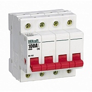 Выключатель-разъединитель Dekraft ВН-102 (17016DEK) 4P 100А 400 В на DIN-рейку