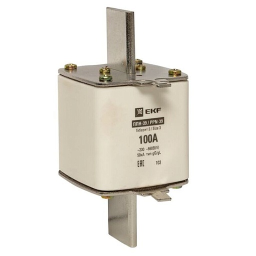 Вставка плавкая EKF ППН-39 100А 50 кА 660 В (fus-39/630/100) Вставка плавкая EKF ППН-39 100А 50 кА 660 В (fus-39/630/100)