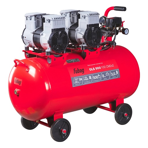 Компрессор безмасляный Fubag OLS 500/100 CM2х2 100 л 3 кВт (646075)