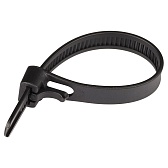 Стяжка кабельная Европартнер 300х7,5 мм многоразовая нейлоновая черная (12 шт.) Стяжка кабельная Европартнер 300х7,5 мм многоразовая нейлоновая черная (12 шт.)