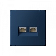 Розетка компьютерная Systeme Electric ArtGallery встраиваемая аквамарин 2хRJ45 (SE GAL001188)