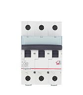 Автоматический выключатель модульный Legrand TX3 3P 63А тип C 6 кА 400 В (404062) Автоматический выключатель модульный Legrand TX3 3P 63А тип C 6 кА 400 В (404062)