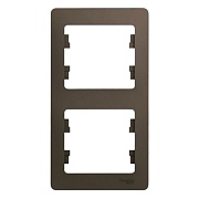 Рамка Systeme Electric Glossa двухместная шоколад (GSL000806)