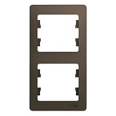 Рамка Systeme Electric Glossa двухместная шоколад (GSL000806) Рамка Systeme Electric Glossa двухместная шоколад (GSL000806)