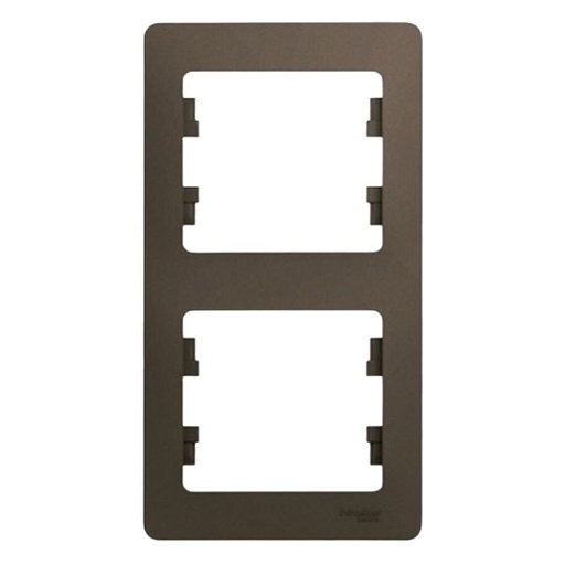 Рамка Systeme Electric Glossa двухместная шоколад (GSL000806)