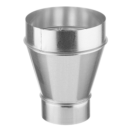 Переход с круглых воздуховодов d160 мм на круглые d100 мм оцинкованный Переход с круглых воздуховодов d160 мм на круглые d100 мм оцинкованный