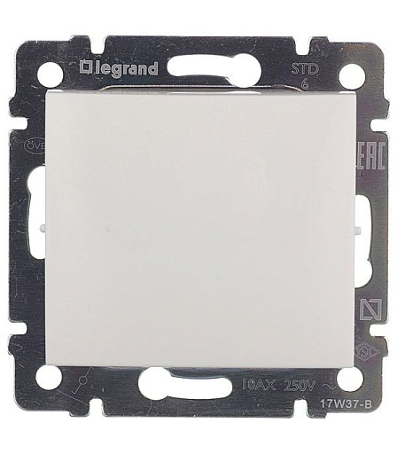 Переключатель Legrand Valena одноклавишный встраиваемый белый проходной (694262) Переключатель Legrand Valena одноклавишный встраиваемый белый проходной (694262)