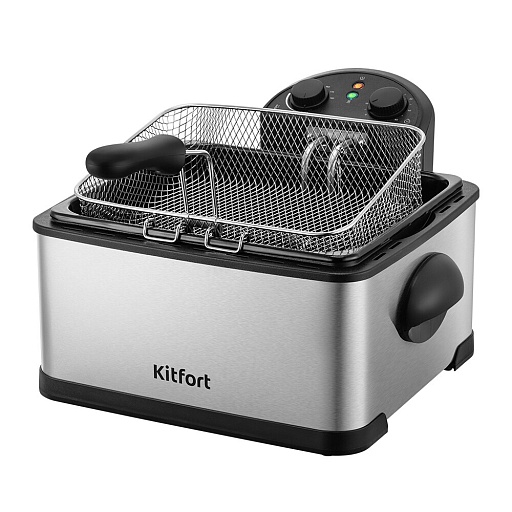 Фритюрница Kitfort КТ-6538 серая/черная