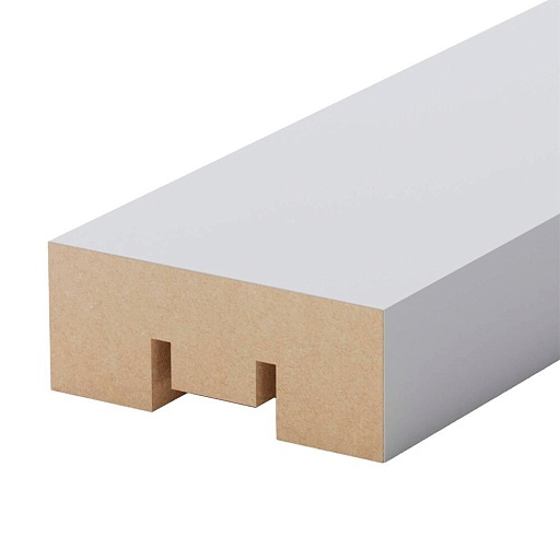 Декоративная рейка МДФ 40х16х2700 мм белый Stella