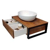 Тумба под раковину со столешницей 1Marka Roy 80 см подвесная дерево/коричневая (Ц0000026169/48843) Тумба под раковину со столешницей 1Marka Roy 80 см подвесная дерево/коричневая (Ц0000026169/48843)